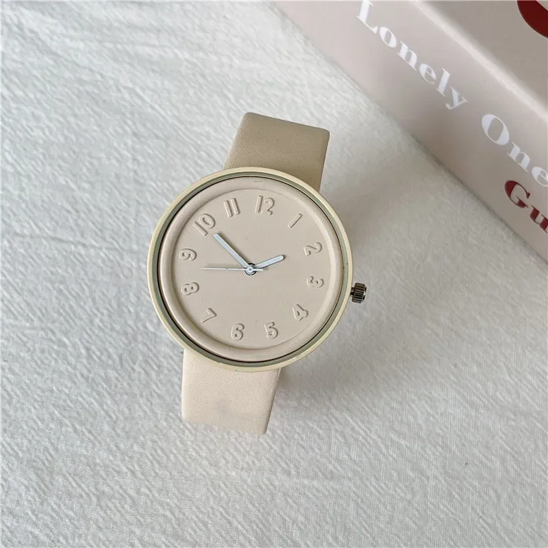 Fashion Simple Women Quartz Watch Ins Student Man and Women Style Round Leisure Vintage Wristbatch Relogio Feminino Reloj Mujer