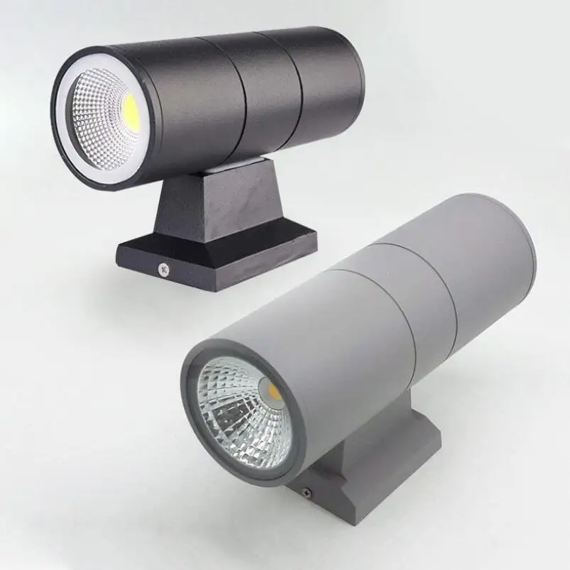 Double Head Black Body Waterproof LED Wall Lamp 10W 20W 30W 110V 220V 12V 3000K 6000 Indoor Outdoor Porch Street Path Lighting