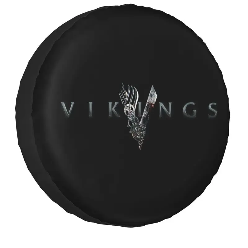 Vikings History Wheel Tire Cover for Toyota Mitsubishi Suzuki Norse Valhalla Warrior Jeep RV SUV Trailer Vehicle 14