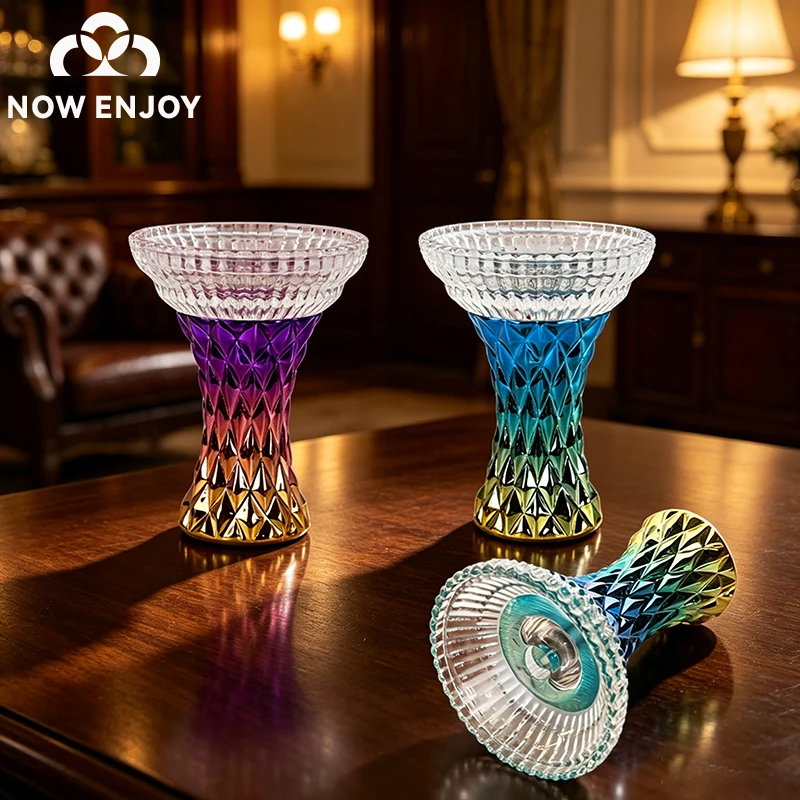 NOW ENJOY 2026 1Pc Arabic Crystal Resin Hookah Bowl With Gradient Dual Colors Tobacco Single Hole Shisha Smoking Accessories