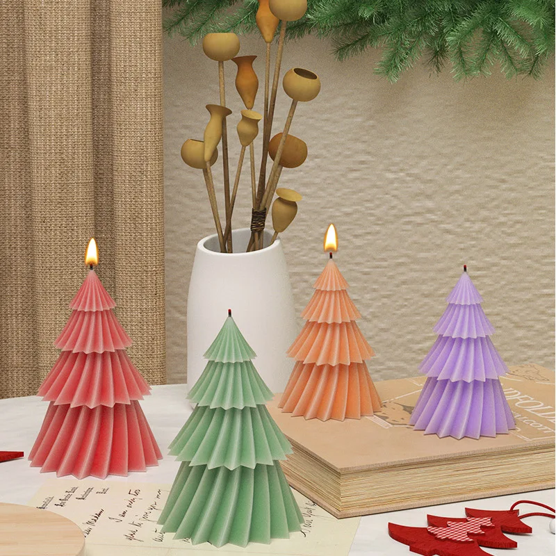 3D Pine Silicone Candle Mold Christmas Tree Scented Candles Silicone Mold DIY Aromath Candle Soap Making Tools Craft