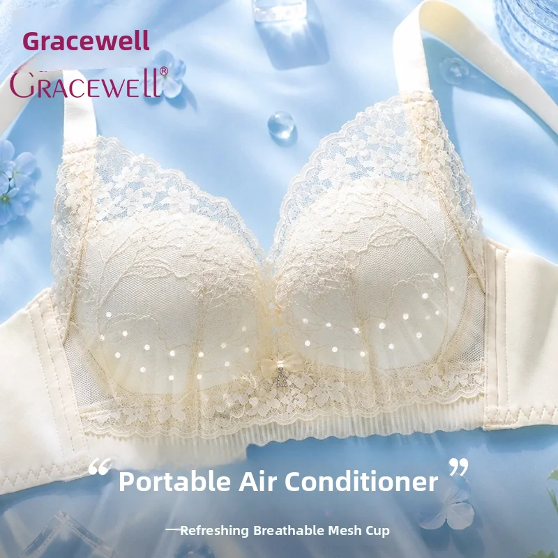 tingmei-adjustment-type-lace-bra-women's-gathered-breathable-lift-anti-sagging-skin-friendly-underwear-full-cup-back-clip-style