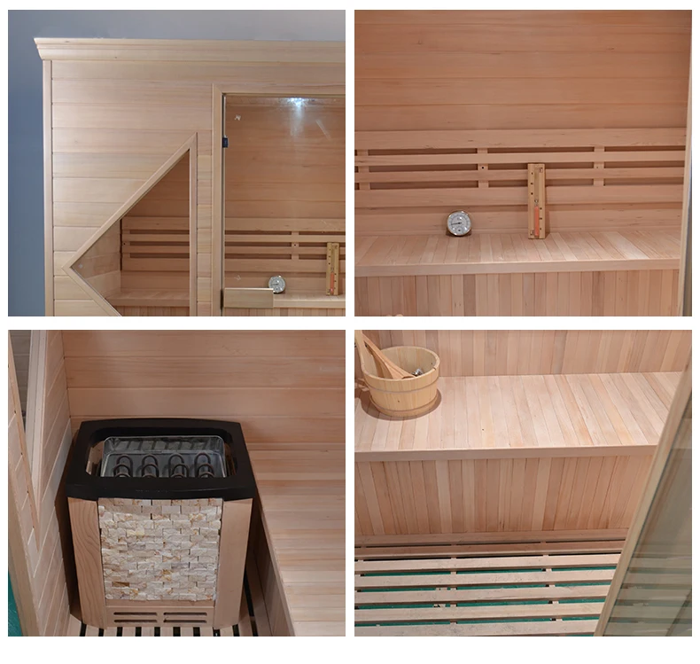 Hot Selling 2-3 Person Traditional Steam Finnish Sauna Room