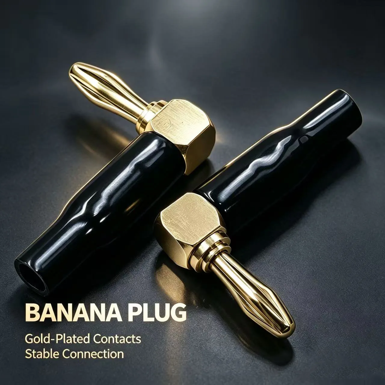  1PCS  4mm L-Shaped Right Angle Banana Plugs Soft Plastic Shell 90° Audio Video Speaker Cable Connectors