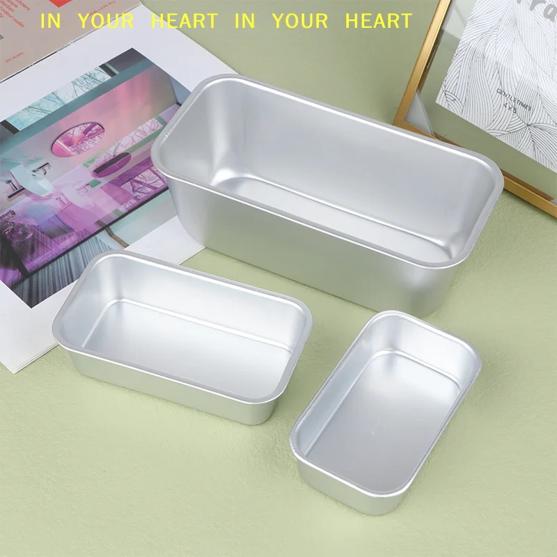 【X】1Pc Square Box Mold Baking Tool Aluminum Alloy Non-Stick Bread Cheese Cake Toast Pan DIY Kitchen Baking Cake Mold