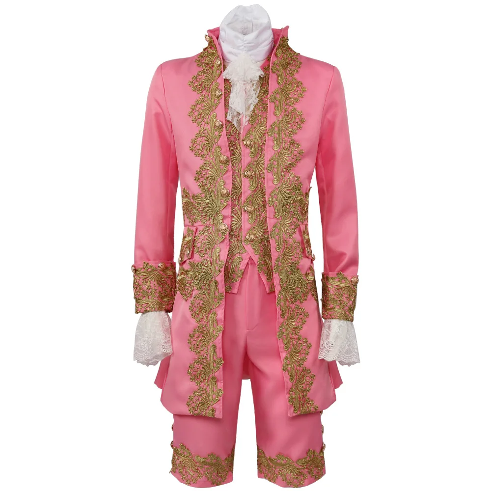 Middeleeuwse Vintage Jas Prins Jurk Prachtige Paleisstijl Geborduurd Kant Edele Formele Jurk Stage Drama Prestaties Cosplay - afbeelding 2