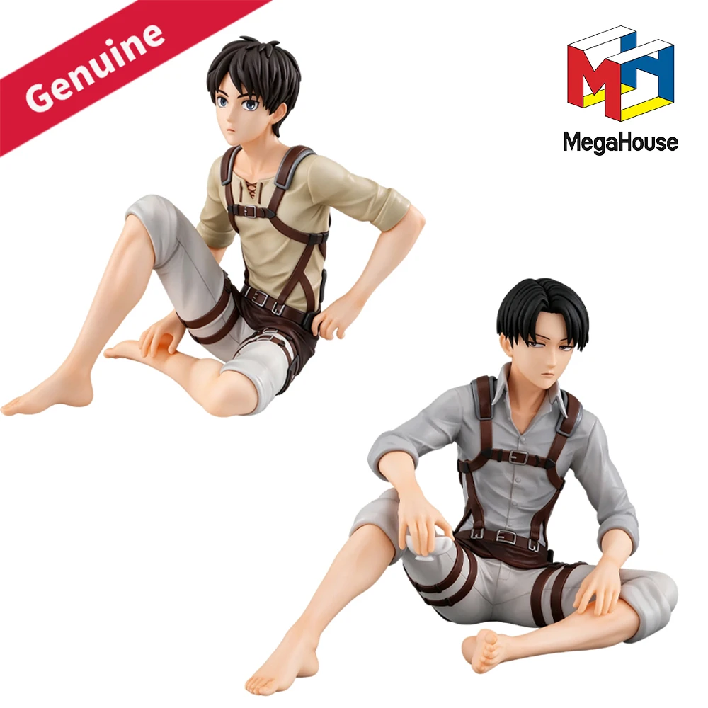 100% Original Genuine MegaHouse G.E.M. Shingeki No Kyojin Eren Yeager Levi Tenohira Anime Figure Model Decoration Collection