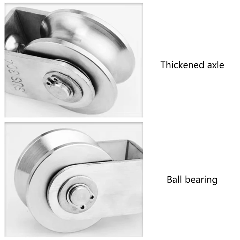 M17D 2pcs Small Pulley Quiet Pulleys Highly Performances Up to 250KG Capacity