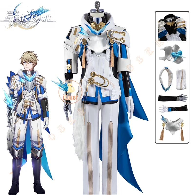 Gepard Cosplay Costume Honkai Star Rail Wig Game Uniform Jarilo-VI Silvermane Guards Belobog Halloween Party Costume Women Men