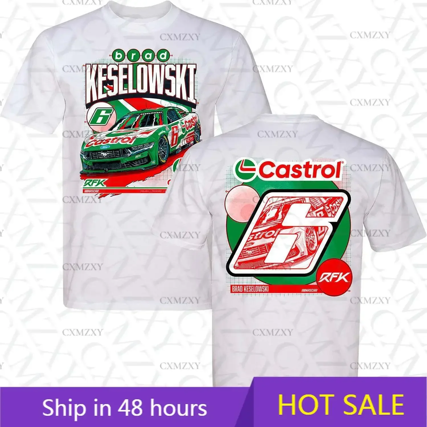 

Brad Keselowski Castrol White 2-Spot Car T-Shirt
