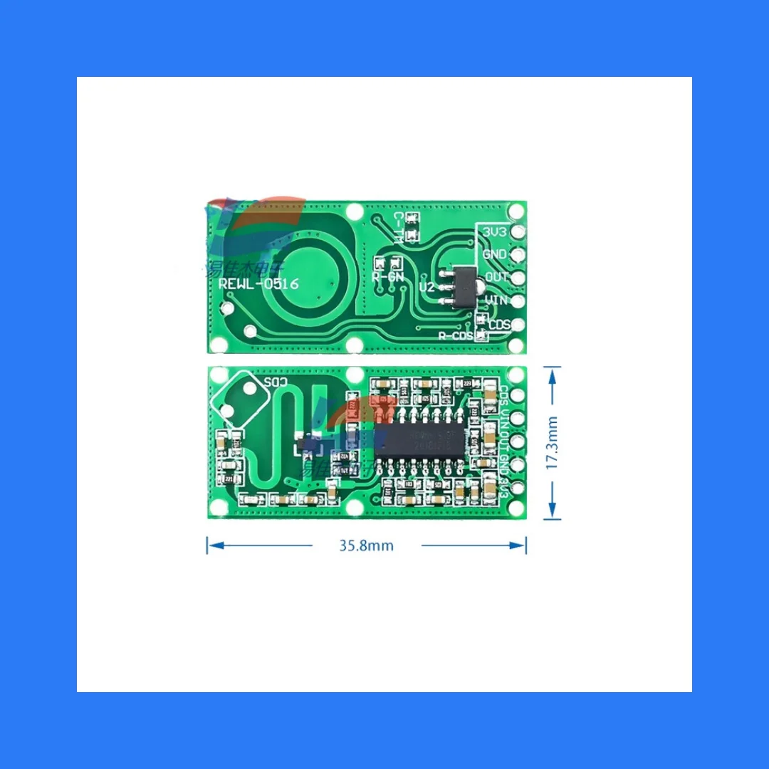 10pcs/test RCWL-0516 microwave induction module switch sensor for moving object induction