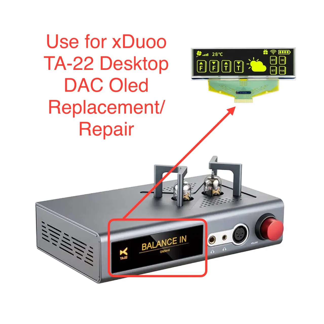 For xDuoo TA-22 Desktop DAC OLED LCD Screen Display Repair Accessories