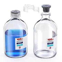 Clear Sterile Glass Vials With Locking Cap And 13 /20 mm Self Healing Injection Port,Buckle Glass Vials sterile Package