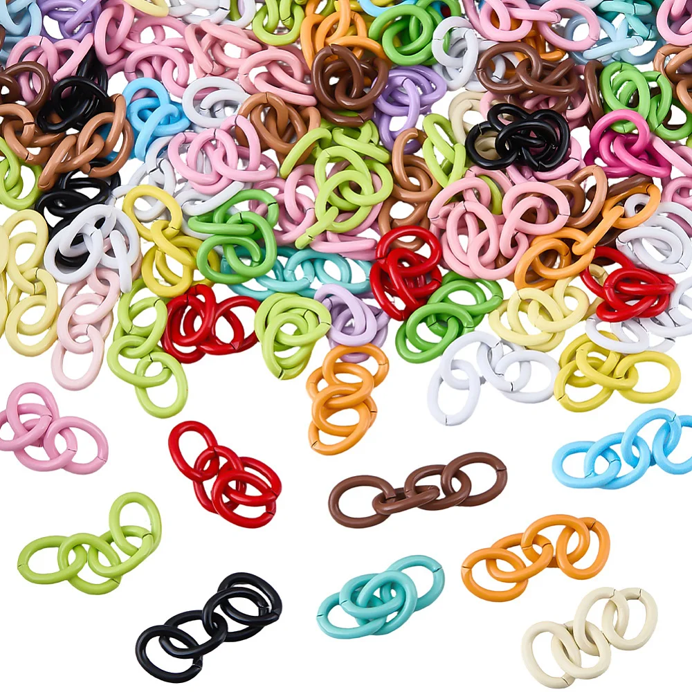1 Box 100pcs Keychain Ring Link Small Linking Rings Metal Iron Colors Short Quick Open Keyrings Lanyards Cable Chains Connectors