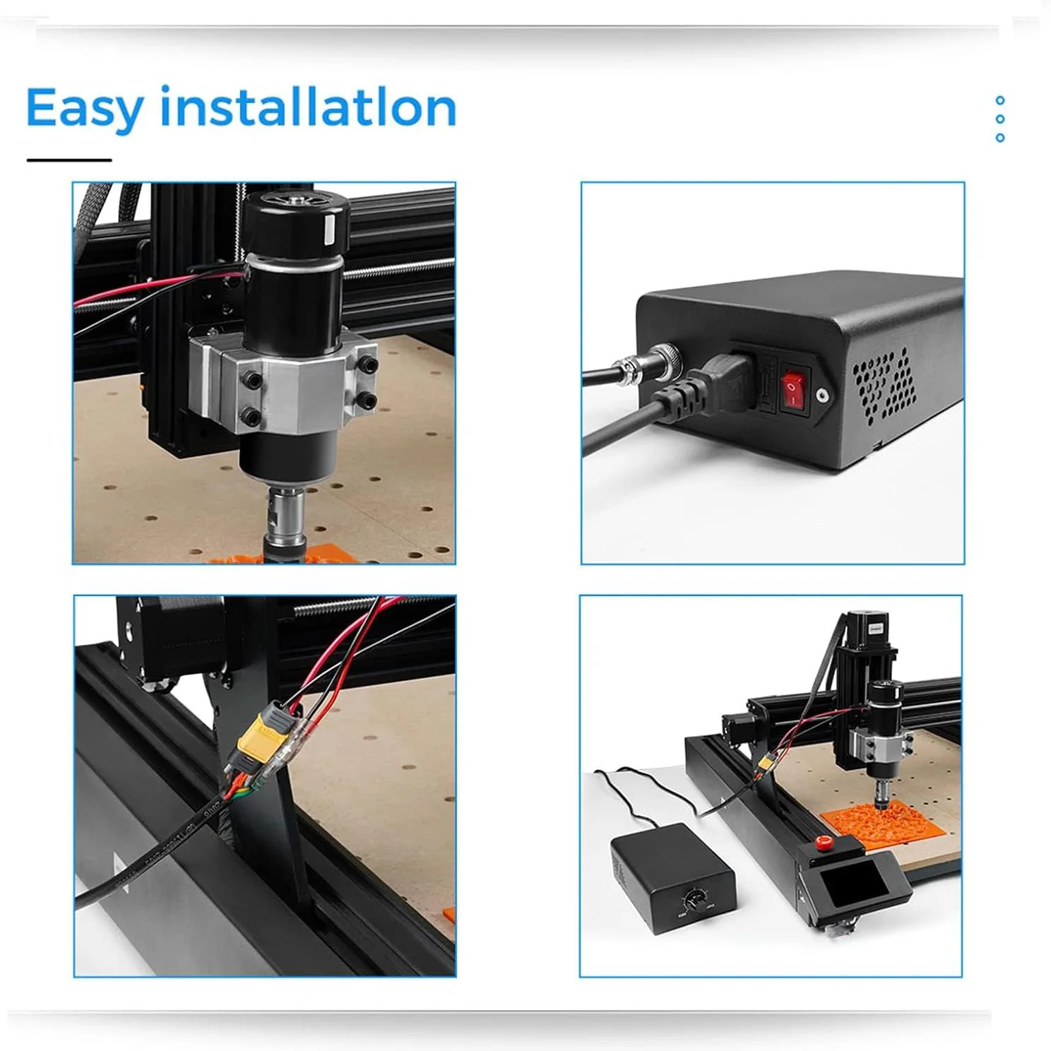 TTC450 CNC Laser Engraver Wood CNC Router Milling Cutting Machine Laser Engraving Machine with 2.5W/5.5W/20W Optical Carving