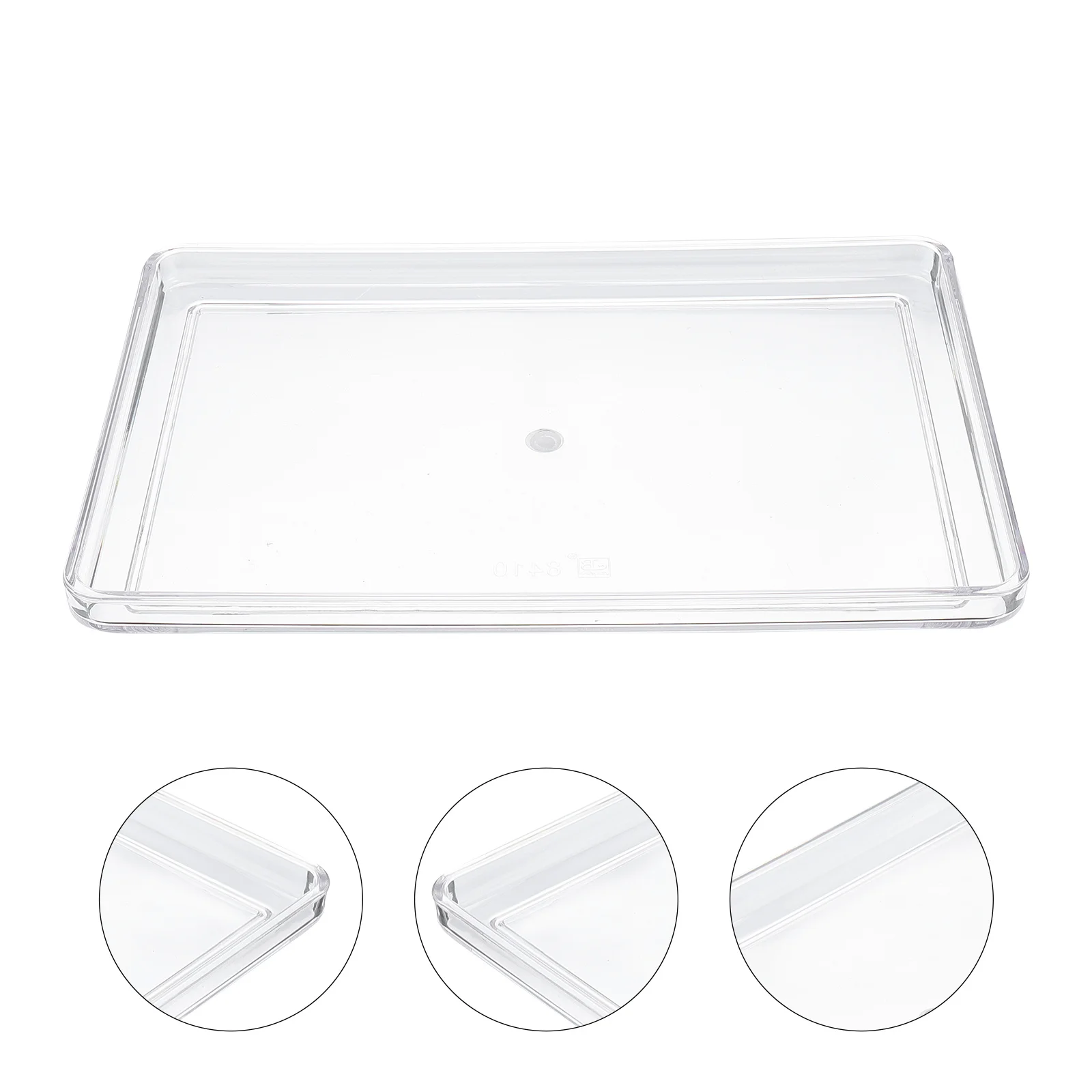 

1 pc Bathroom Storage Transparent Acrylic Multipurpose Organizer For Towels Toiletries Fruits Simple Serving Tray Household