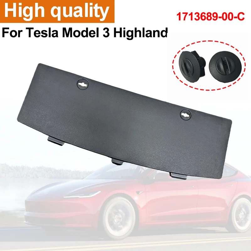 

Black Rear Bumper Lower Guard Plate For Tesla Model 3 Highland 2024‑2026 1713689-00-C Rear Bumper Small Cover Plate Accessories