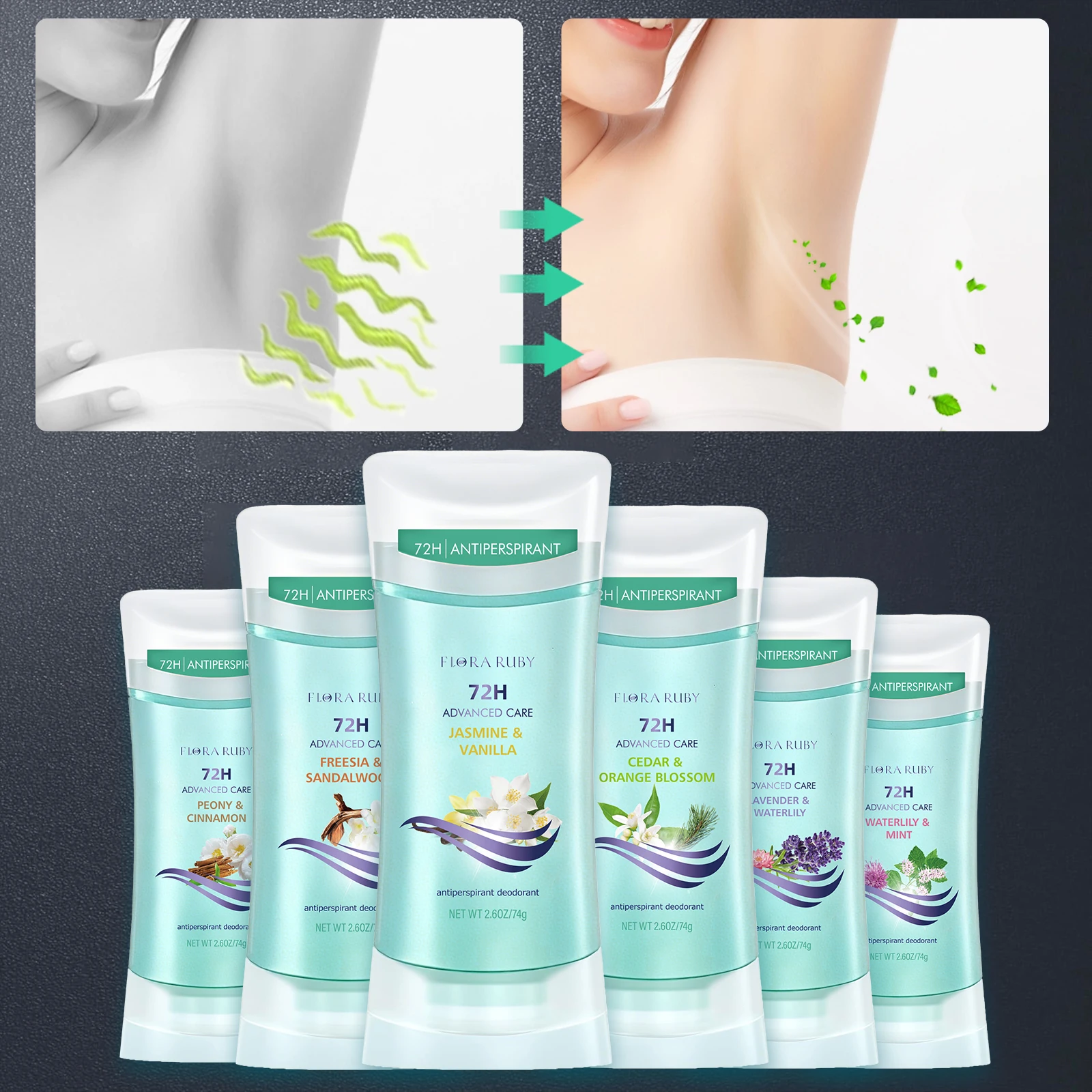 

Набор из 3 шт., дезодорант и антиперспирант, крем для удаления запаха тела с цветочным ароматом, дезодорация и контроль пота, ежедневный, семейный, тренажерный зал, путешествия нас