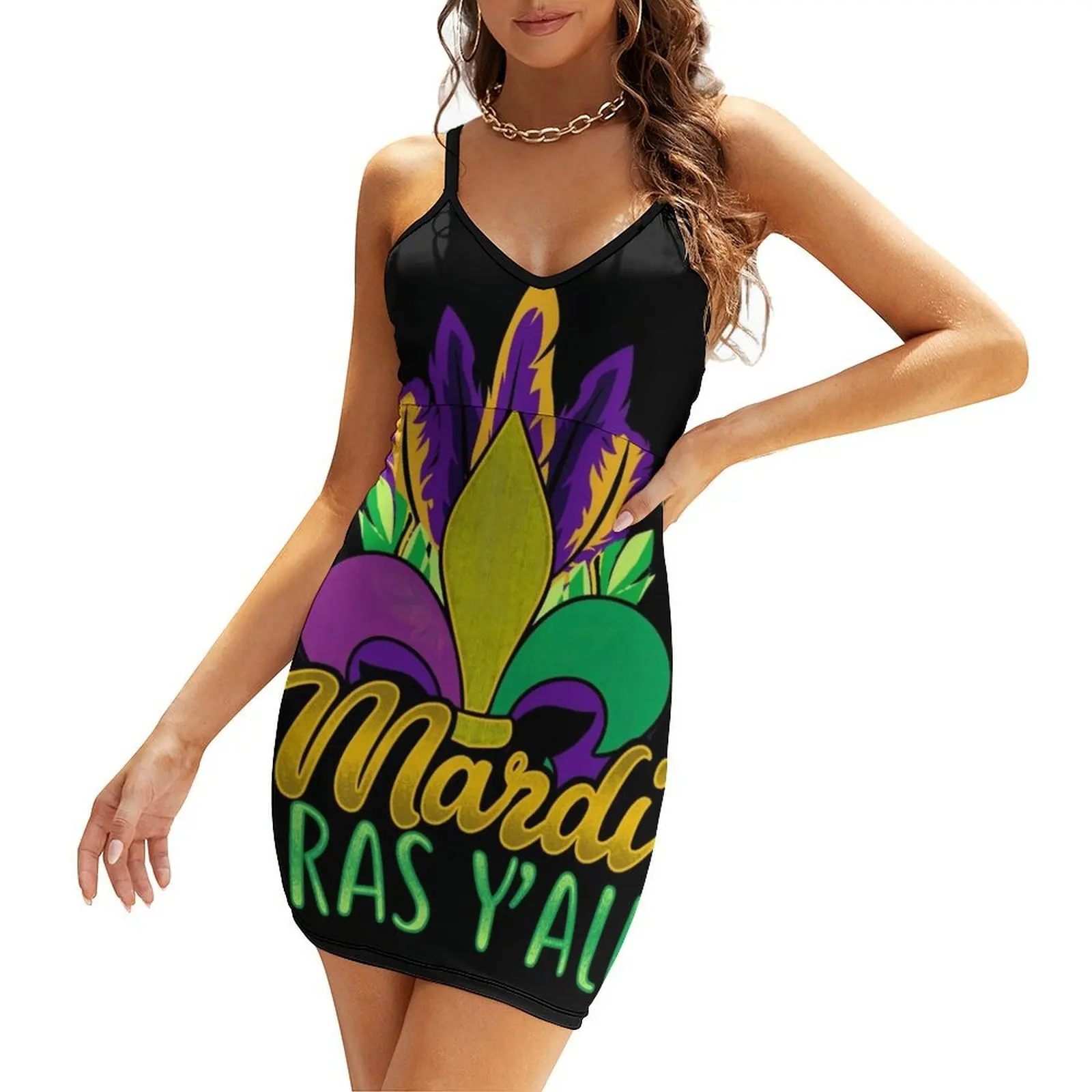 

Mardi Gras Y'All Sling Dress women formal occasion dresses women's elegant loose dresses dress for women 2025