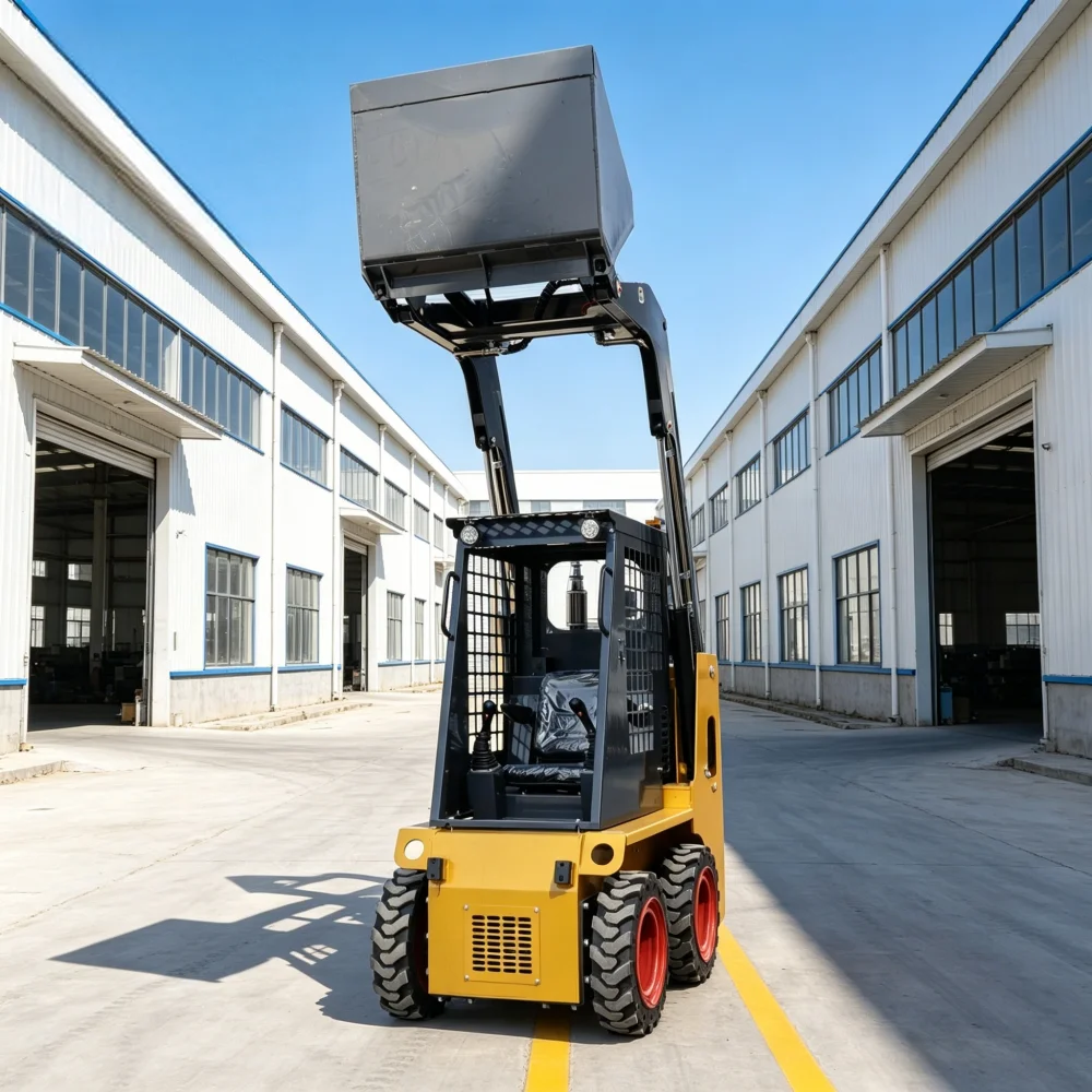 Skid Steer Loader diesel CE Epa Kubota Engine Mini Loader Crawler 500 KG 1 Ton Mini Wheel Loader for Sale Cargador Deslizante