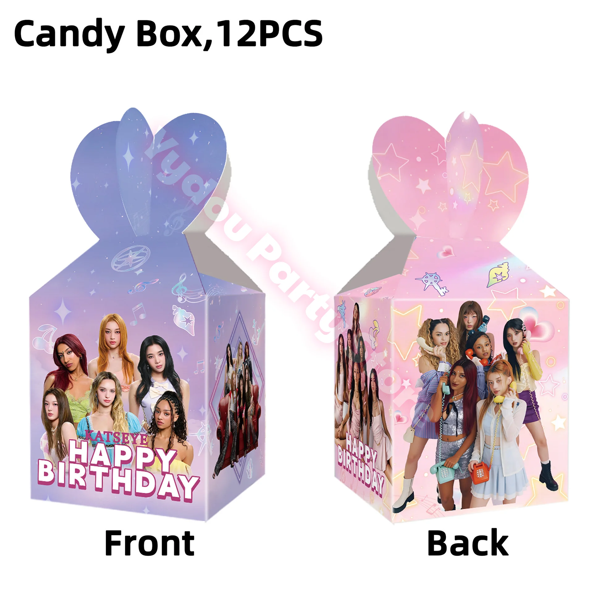 Idol K&Katseye Verjaardagsfeestje Gunsten Armband Sticker Sleutelhanger Kpop Meisje Ballonnen Feestdecoratie Fans Geschenken Babyshower Suppli