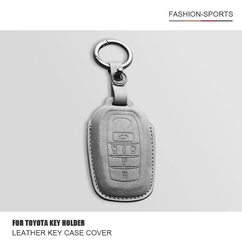 

Leather Car Key Case Cover Shell Fob For Toyota Yaris Cross Hilux Innova Fortuner Camry Land Cruiser 200 300 Prado Crown TLK 200