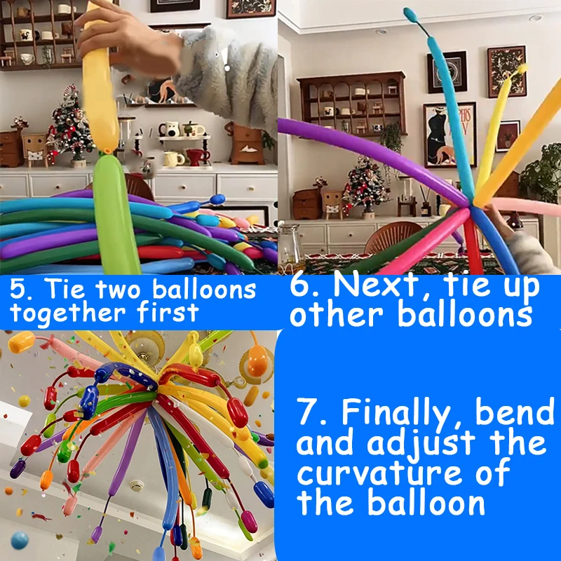 100/50/20 Stück bunte Ballons, magische, lange Latexballons, zum Selbergestalten, vielfältige Formen, für Geburtstagsfeiern und Hochzeitsdekorationen. – Detail 3