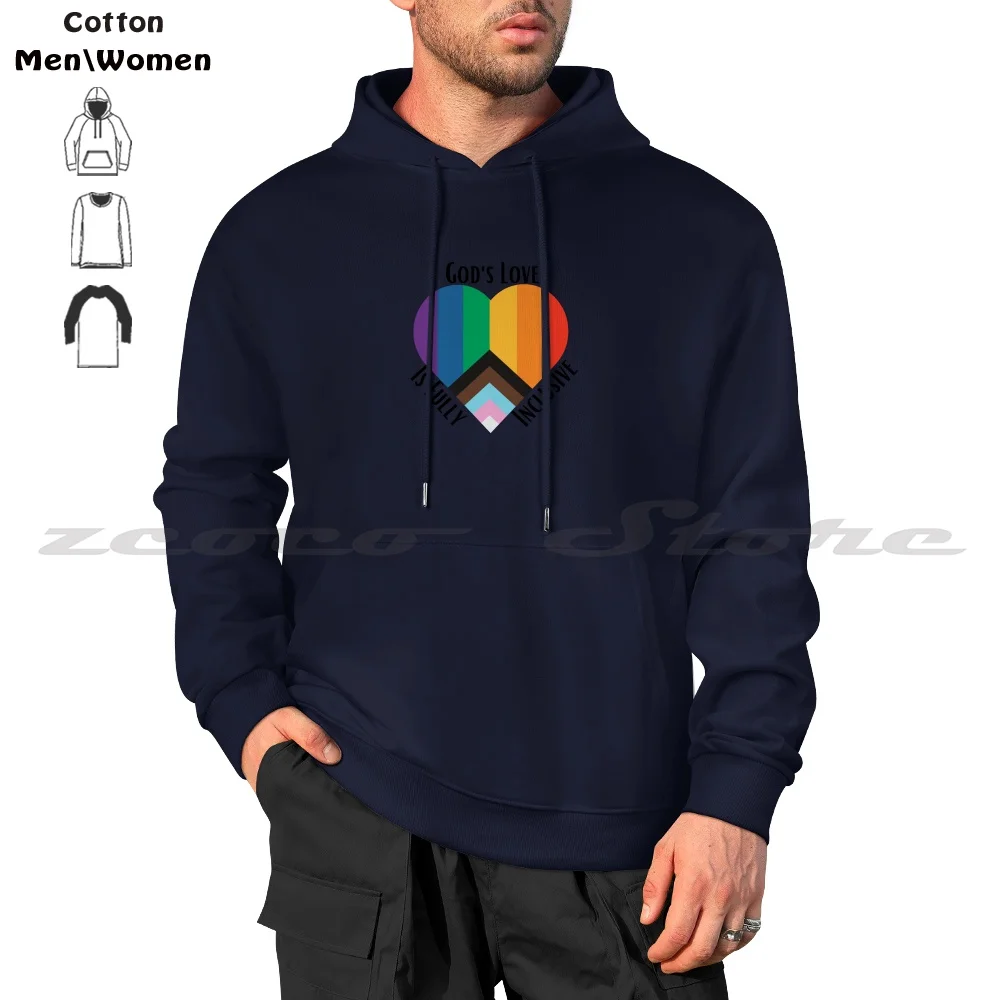 God'S Love Is Fully Inclusive Men Women Fashion Cotton Sweatshirt Hoodie Julie Blum Christian Progressive Pride Lutheran