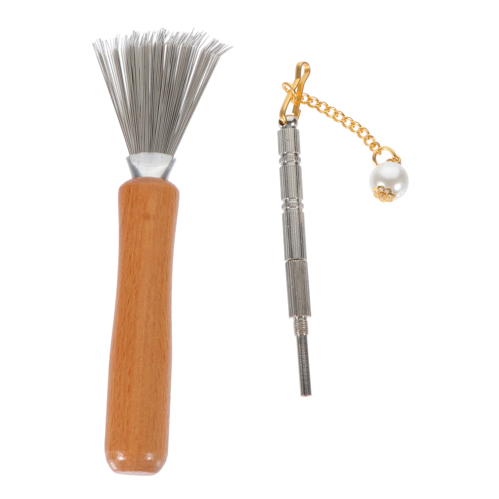 1Set Ikebana Tool Set Stainless Steel Flower Rake Kenzan Pin Cleaning Rake Floral Arrangement Cleaner Plants Corrector