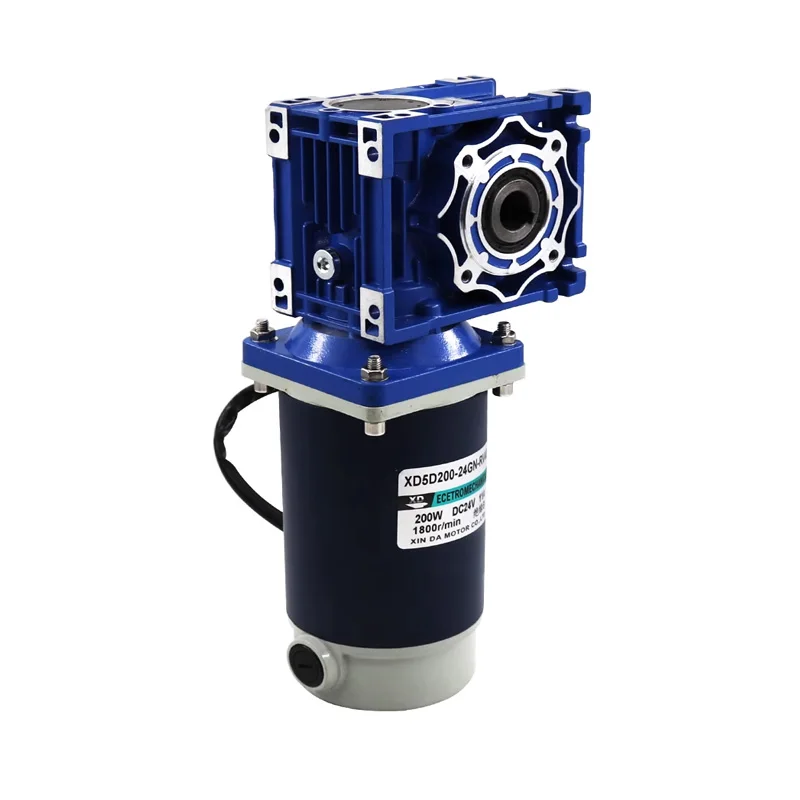 Imagem -03 - Worm Gear dc Redução Motor High Torque Forward And Reverse Rotação Rv40 Controle de Velocidade Motor 12v 24v 300w