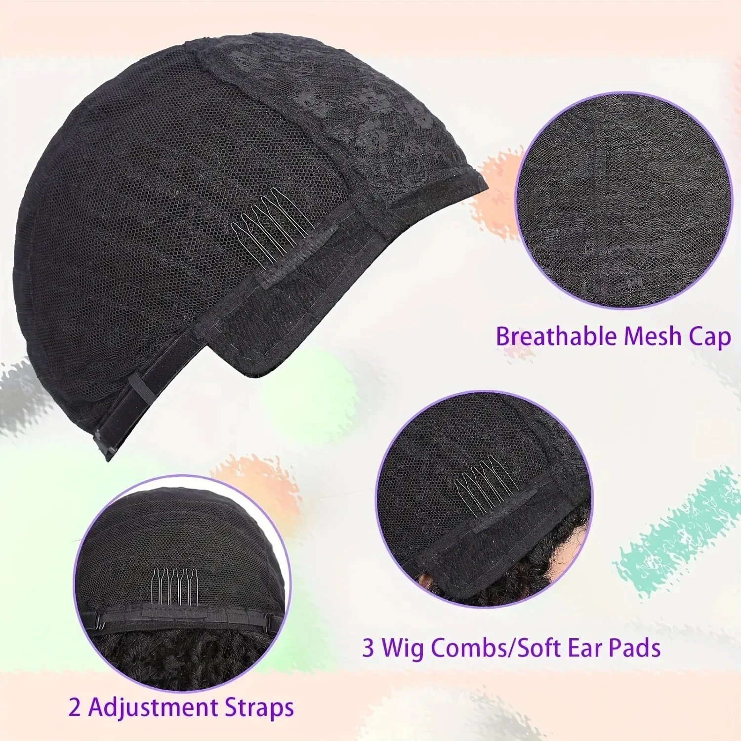 Dreamlock Short Braided Hair Cover African Synthetic 3-inch Wig Short Braided Wig Heat Resistant Synthetic Fiber Hair Cover