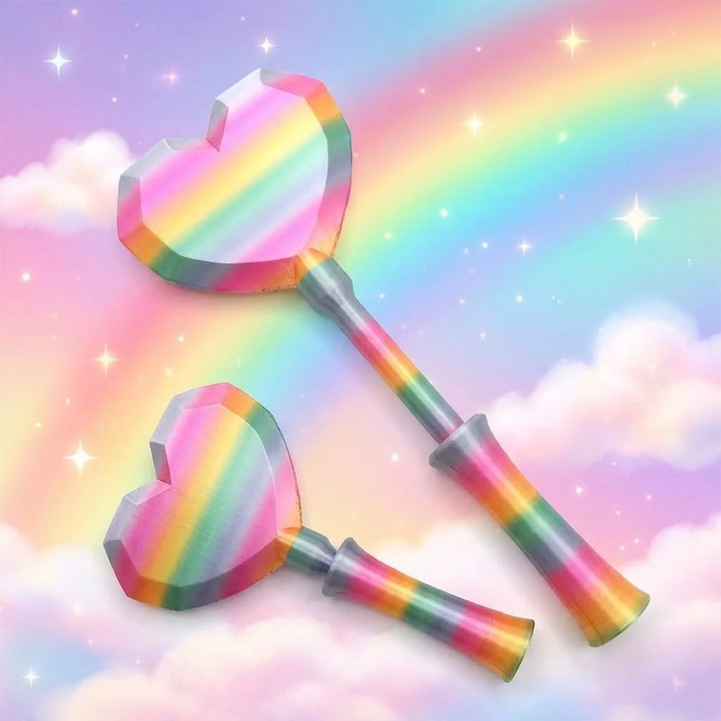 

New Retractable Wand Tap To Pay 3D Printed Heart Shape Tap-to-Pay Credit Card Holder Portable Magic Wand Wand Card Payment Wand