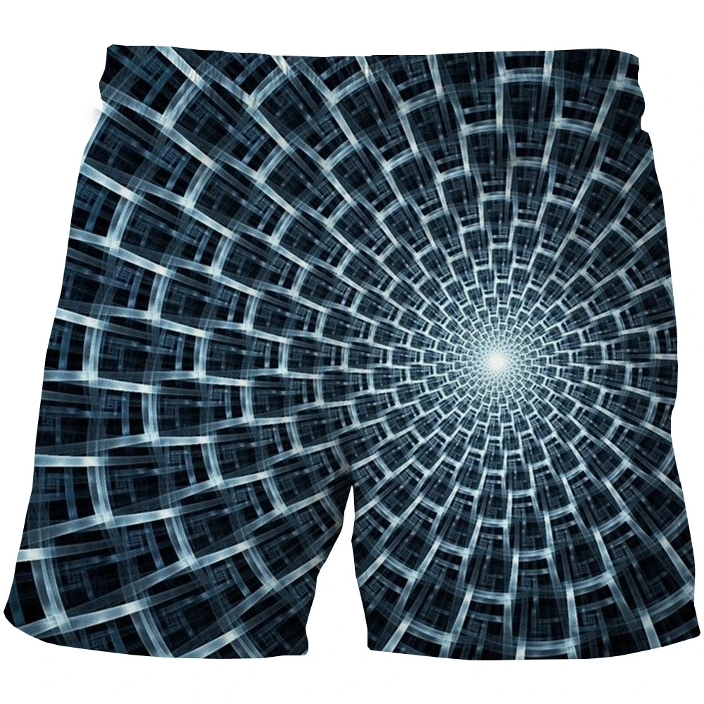 New  Abstract Swirl  Fashion Men Women Tracksuits Crewneck Hip Hop Shorts Plus Size S-7XL Gym Shorts Men S-7XL