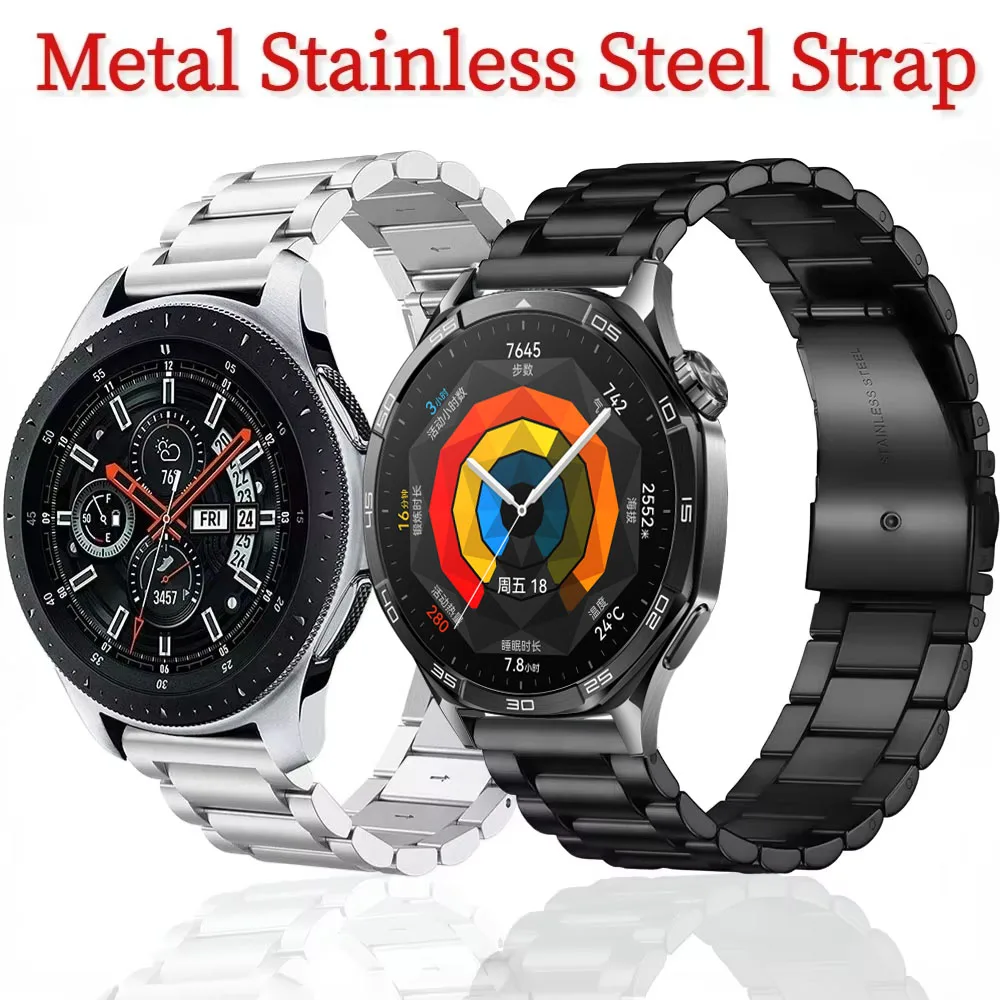 20 مللي متر 22 مللي متر حزام معدني لساعة هواوي GT/2/3/4/GT5/GT6 Pro 46 مللي متر سوار معصم من الفولاذ المقاوم للصدأ لساعة سامسونج جالاكسي 5/6/7 #1