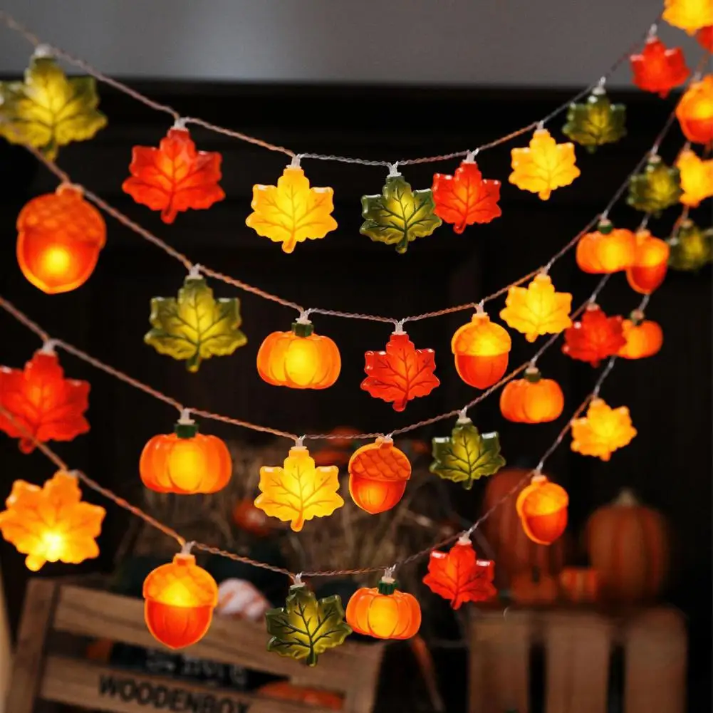 

Autumn-themed Led String Light Battery-powered Led String Lights with Timer Function for Halloween Autumn Decorations Pumpkin