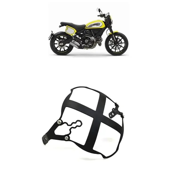 FOR DUCATI Scrambler 400 800 1200 Motorcycle Accessories Stainless steel Headlight Guard Cover  Scrambler400 Scrambler800 Moto