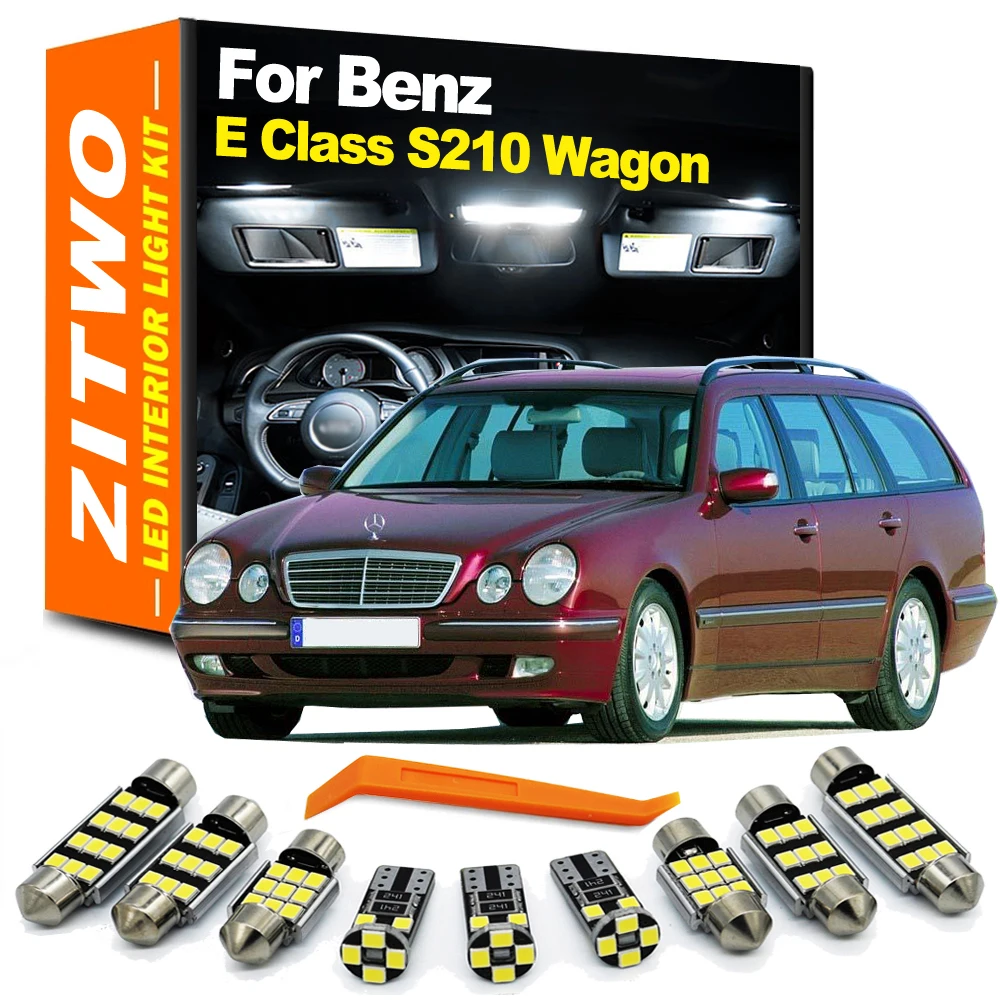 

ZITWO 21 шт. комплект внутреннего освещения LED Canbus для Mercedes Benz E Class S210 Wagon Estate 1996-2002, автомобильная светодиодная лампа, лампа номерного знака