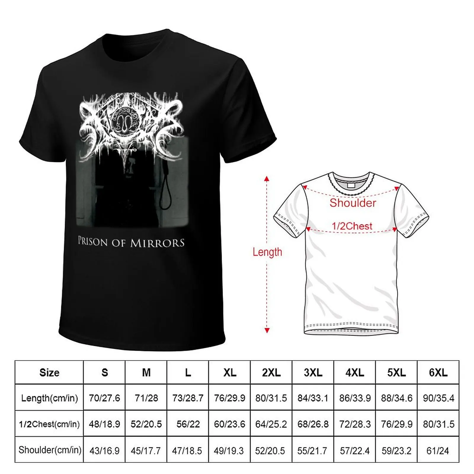 Xasthur - Prison of Mirrors - Black Metal T-Shirt quick drying shirts graphic tee shirts graphic shirts graphic tee men