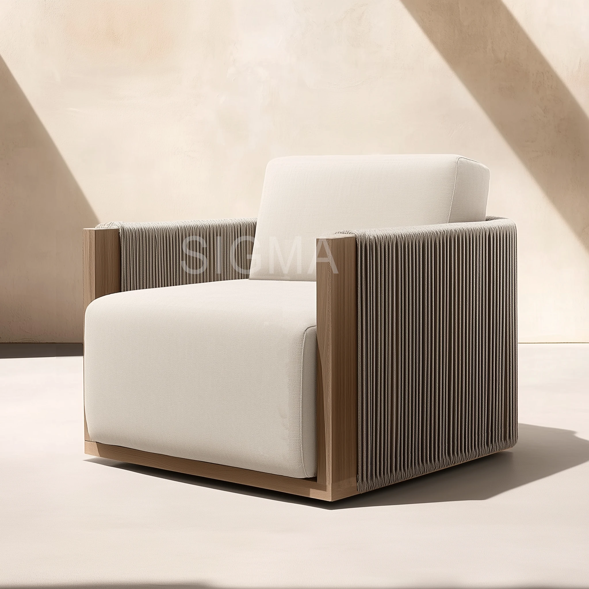 2026 Luxury Modern Hotel Outdoor Patio Sofa Set Aluminum Rope & Weather Resistant Customized for Courtyard Villa & Park