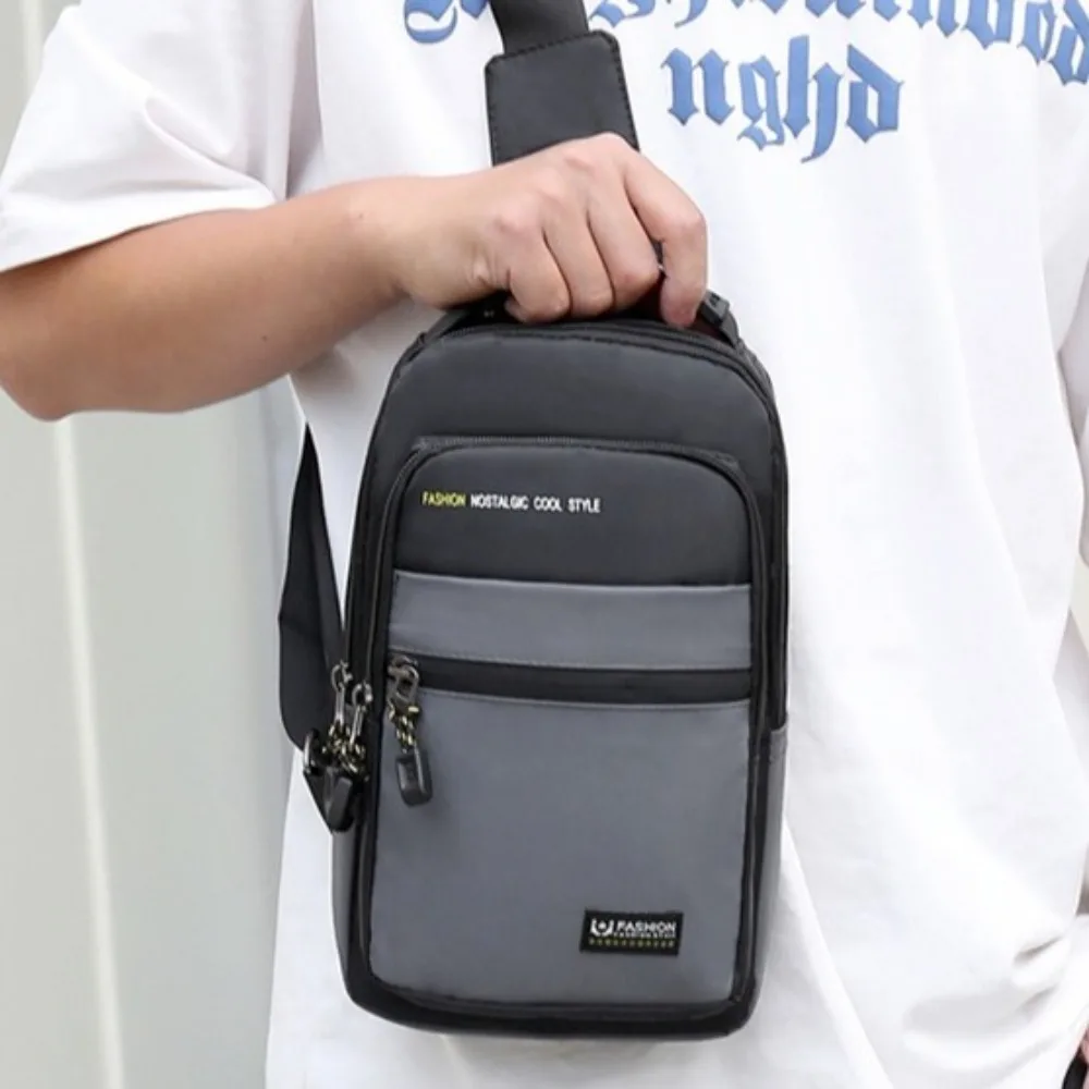 

Oxford Cloth Men's Chest Bag Multifunctional Korean Style Crossbody Bag Large Capacity Adjustable Shoulder Sports Shoulder Bag
