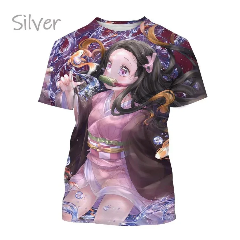

New Anime Demon Slayer T-Shirts Kamado Nezuko 3D Print Men Women Short Sleeve T Shirt Oversized Harajuku Tees Tops Kids Clothing