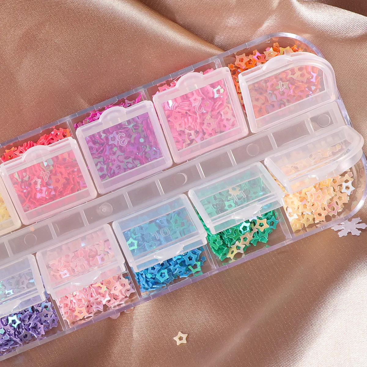 Lentejuelas para uñas, pegatinas artesanales con forma de estrella colorida, decoración artística para uñas para mujeres y niñas, calcomanías de diseño para manicura para fiestas y vacaciones