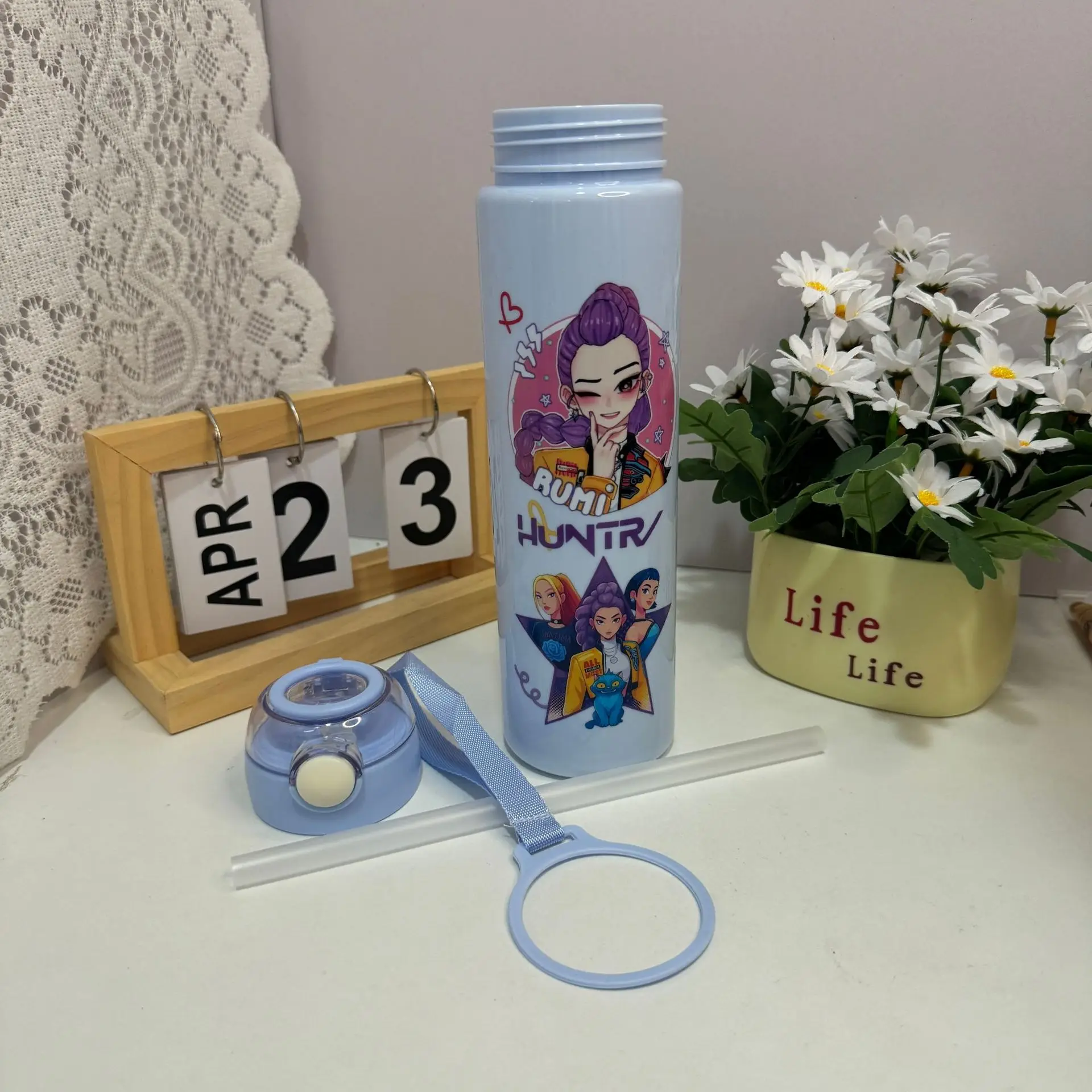 1 قطعة كوب جميل كوب بقشة كوب شرب كوب سعة كبيرة