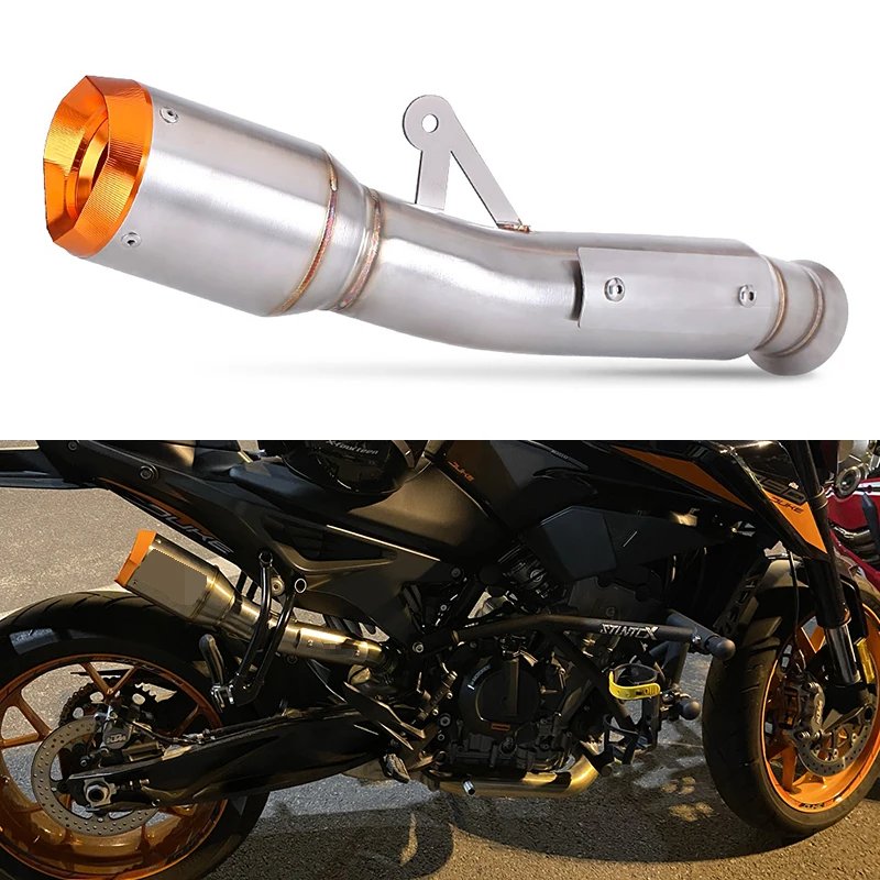 

Motorcycle Exhaust Slip-on Middle Link Pipe for KTM 790 890 DUKE 17-22Motorbike Escape Moto Muffler for KTM 890 DUKE R 2019-2022
