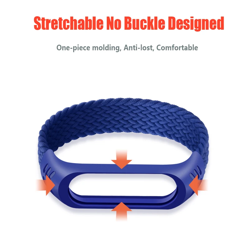 Für Xiaomi Mi Band 6 5 4 3 Elastische Solo Schleife Nylon Geflochtene Strap Armband Ersatz Armband Miband 6 Gürtel für Mi Band 6 5NFC