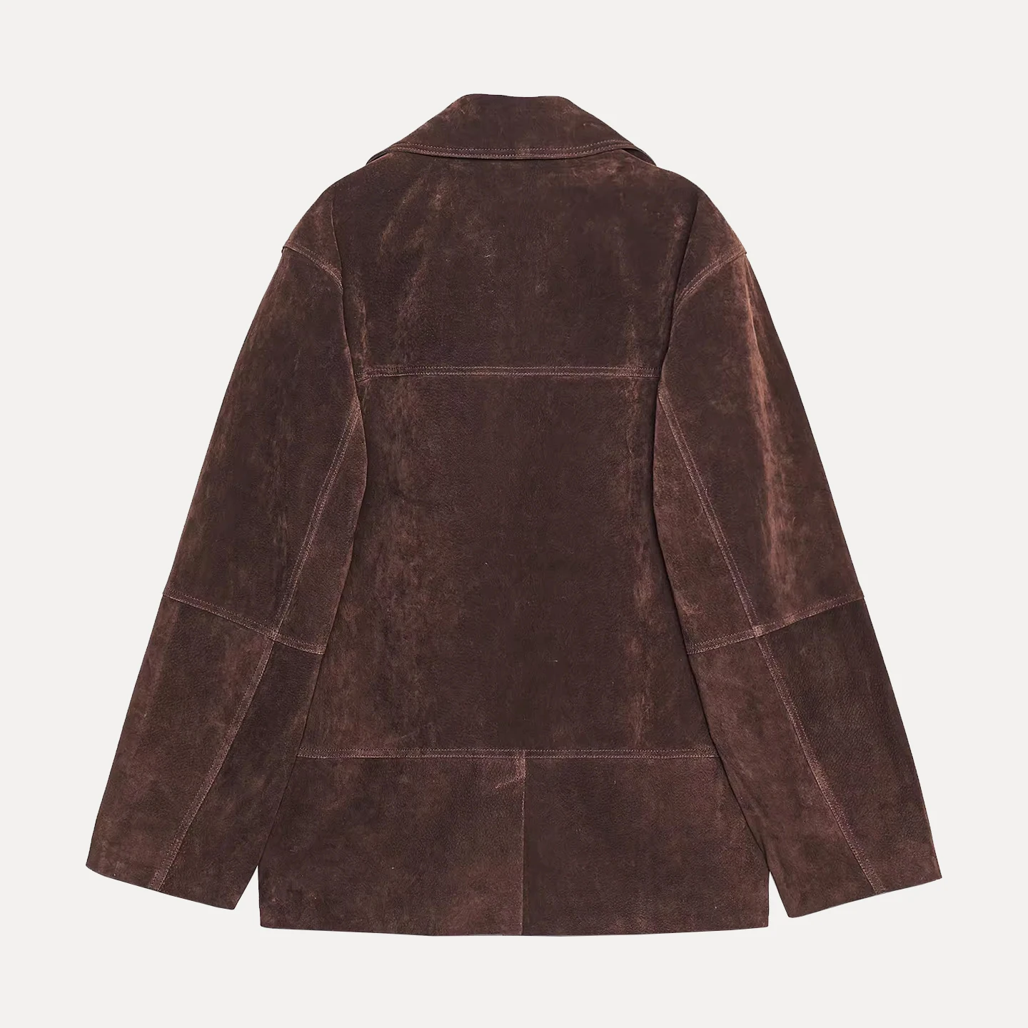 Abito in pelle scamosciata sintetica in pelle allentata Jaet per donna Casual Sle Long Chiusura con bottoni in pelle PU Or Capispalla