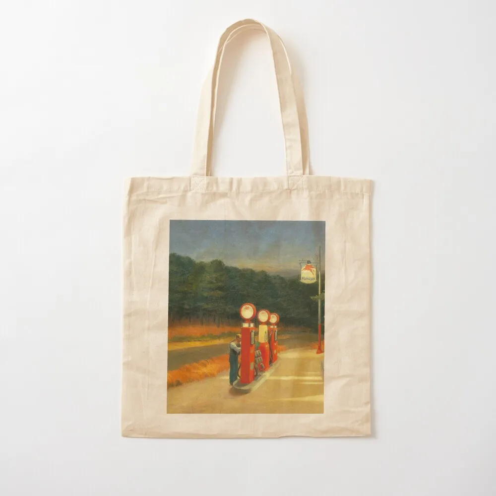 Edward Hopper, Gas, 1940 Tote Bag Handbags women Women's tote bag Canvas Tote Bag
