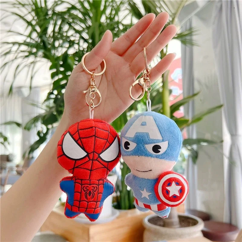12cm Cute SUper heroes plush toys Keychain bag charm super dolls for boys gifts - view 4