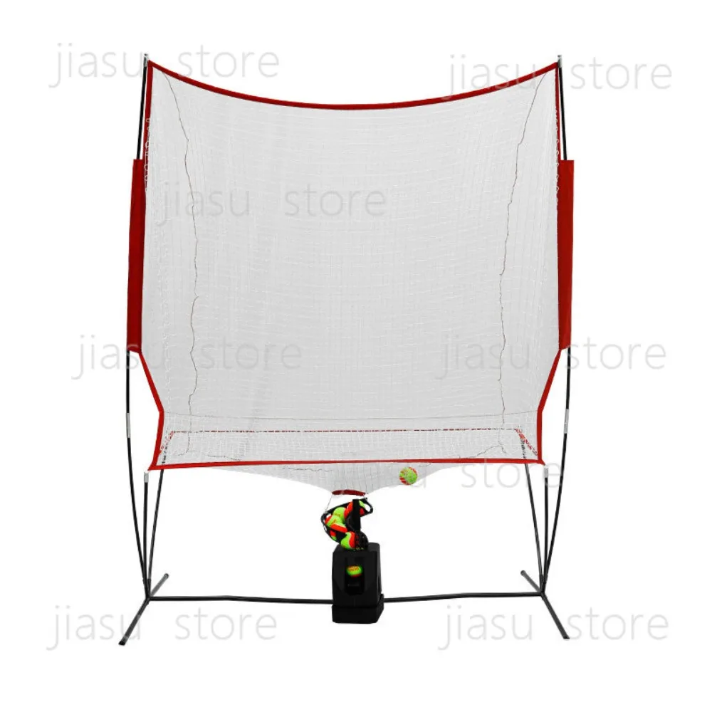 Automatic Ball Launcher Serving Machine, Portable Trainer with Catch Net for Single‑Player Home Sport Training Practice