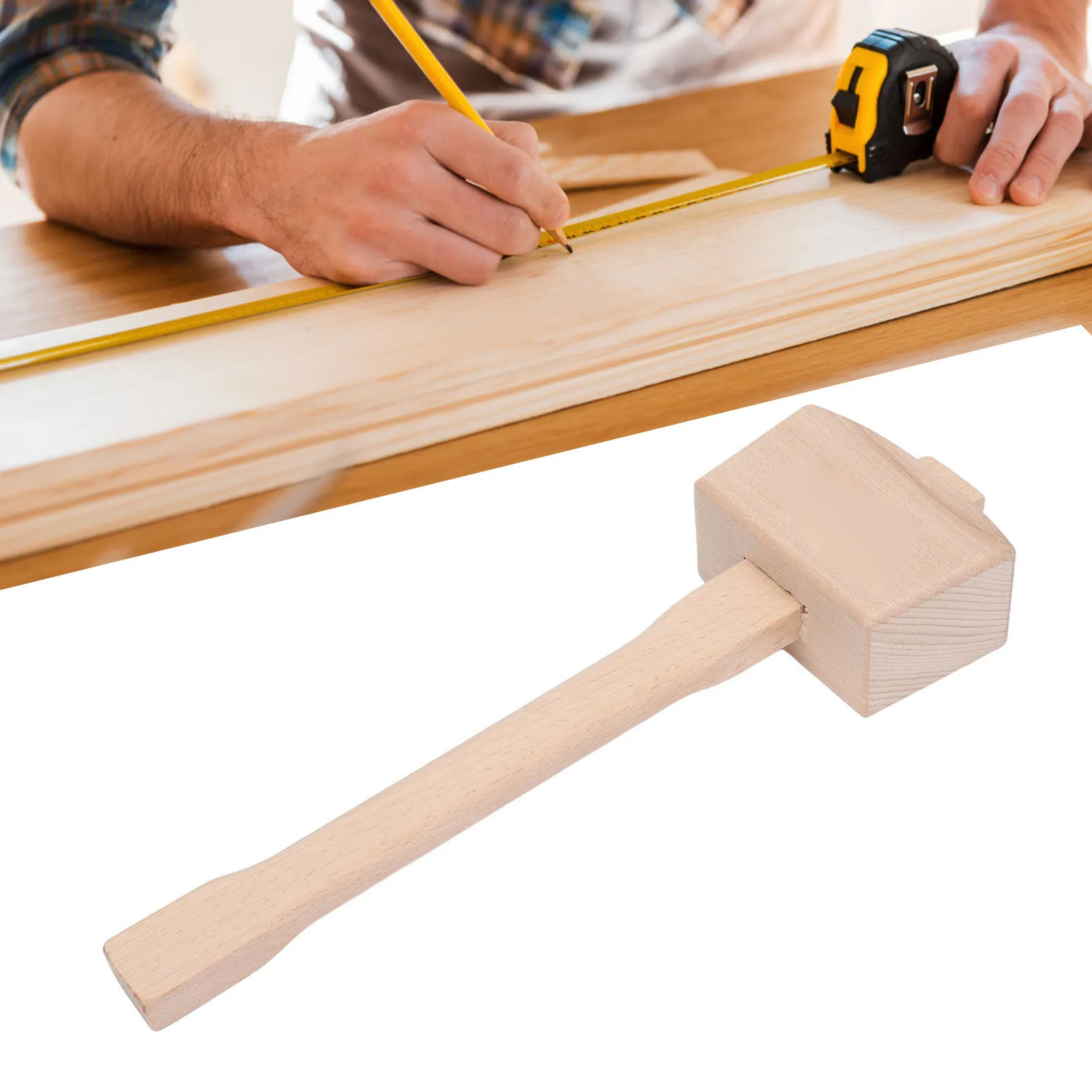 Wooden Mallets High Hardness Small Light Comfortable to Hold Handle Woodworking Tool for Home Woodworking Studio Wooden Mallets